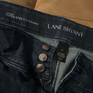 Lane Bryant High Rise 3 button jegging/jeans size 22 super stretch skinny